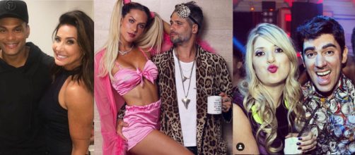 Tony e Scheila Carvalho, Gio Ewbank e Bruno Gagliasso, Dani e Marcelo Adnet. (Reprodu&ccedil;&atilde;o/Instagram Montagem/Telma Myrbach)