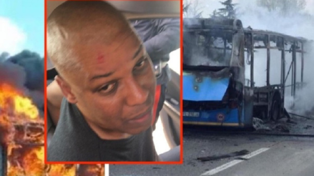 Pullman incendiato, senegalese in carcere a San Vittore.