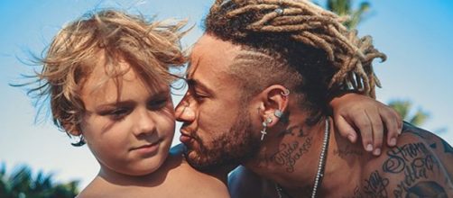 Neymar e Davi Lucca (Foto - Reprodu&ccedil;&atilde;o/Instagram/@neymarjr)