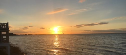 The sunset from the deck of 1623 Water's Edge is perfect for relaxing after a day of play. [Source: Amanda Keeler]