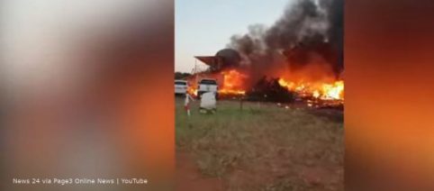 Botswana: Allegedly suicidal pilot crashes into clubhouse, video shows fire burning cars