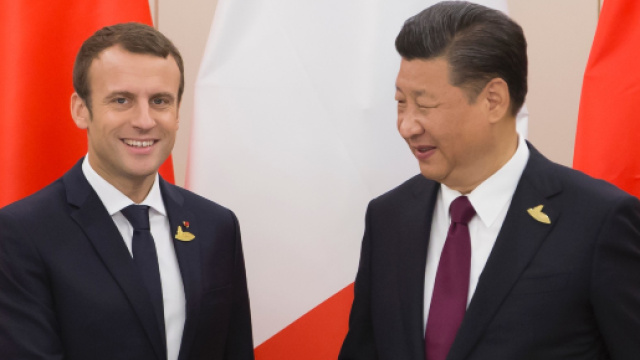 Emmanuel Macron a accueillit Xi Jinping lundi 25 mars &agrave; Paris.