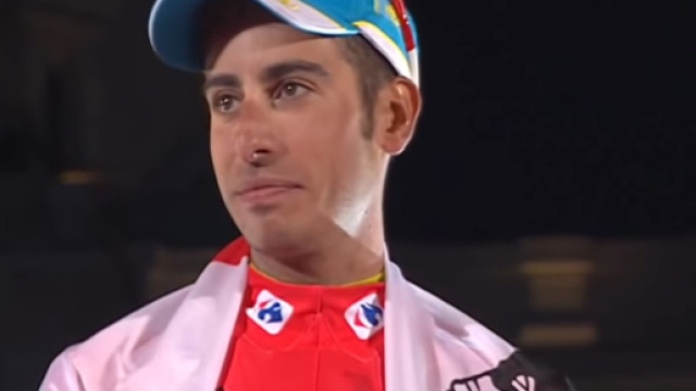 Fabio Aru sul podio della Vuelta Espana