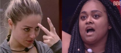Paula e R&iacute;zia tiveram desentendimento BBB19. (Reprodu&ccedil;&atilde;o/Gshow)