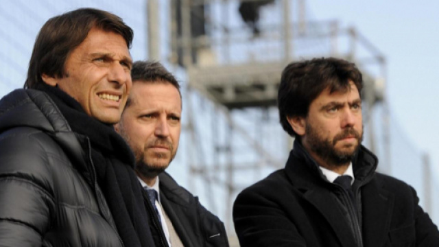 Antonio Conte, Fabio Paratici e Andrea Agnelli (foto: sportfair.it)