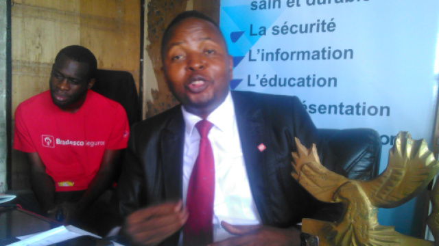 Le pr&eacute;sident de la LCC Delor Magelan Kamseu Kamgaing &copy; Odile Pahai