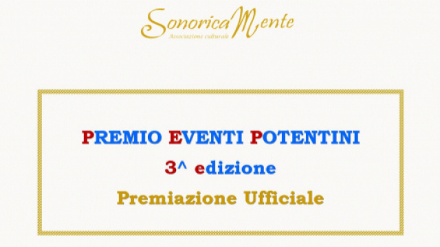 Locandina della III&deg; EDIZIONE del "Premio Eventi Potentini"