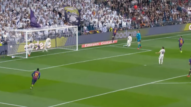 Real Madrid vs Barcelone : but de Rakitic &agrave; Santiago Bernabeu.