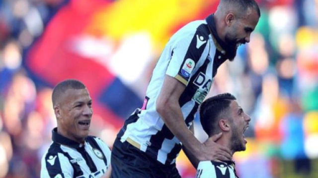 Serie A, Udinese-Genoa 2-0: gol di Okaka e capolavoro di Mandragora (foto Twitter).