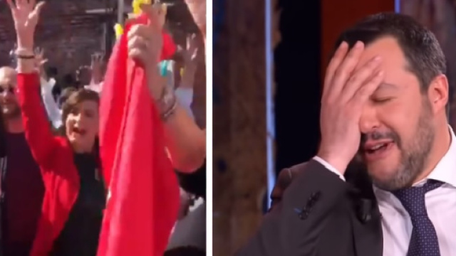 La Boldrini balla in piazza, Salvini la irride