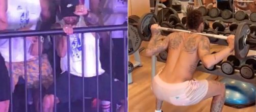 Neymar ironizou cr&iacute;ticas ao surgir se exercitando na academia. (Foto: Reprodu&ccedil;&atilde;o Instagram)