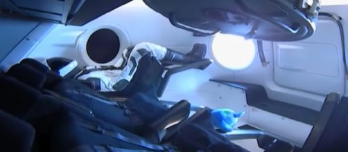 SpaceX Crew Dragon docks at International Space Station. [Image source/Global News YouTube video]