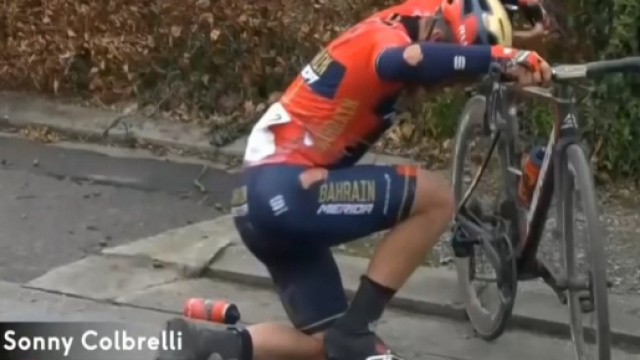 Ciclismo, Colbrelli sfortunato alla Kuurne: &lsquo;Sono stato coinvolto in un incidente&rsquo;