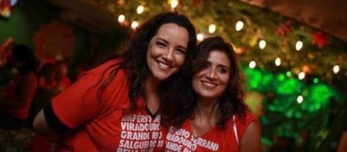 As cantoras foram vistas juntas no carnaval (Foto: Reprodu&ccedil;&atilde;o).