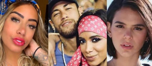 Rafaella, Bruna e Neymar em mais um dia de pol&ecirc;micas. (Foto: Reprodu&ccedil;&atilde;o/Instagram)