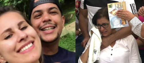 M&atilde;e de Isabel passa mal no enterro da filha. (Foto: Reprodu&ccedil;&atilde;o/TV Globo)