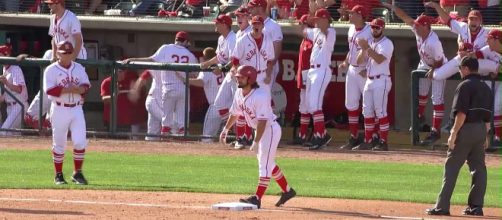 The Nebraska baseball team had a good night [Image via Big Ten Network/YouTube]