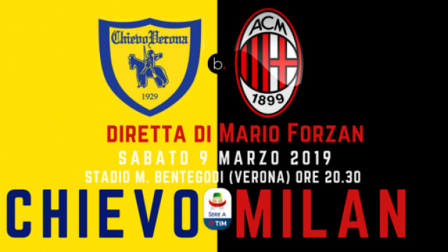 Diretta Serie A: Chievo - Milan dal Bentegodi di Verona