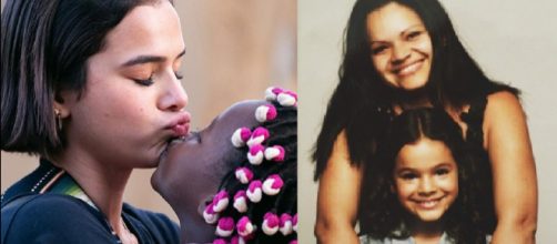 Bruna em viagem &agrave; &Aacute;frica e foto da m&atilde;e com Marquezine crian&ccedil;a (Reprodu&ccedil;&atilde;o Instagram @brunamarquezine)