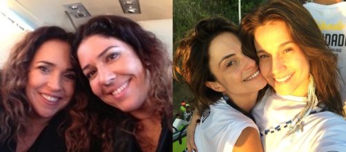 Daniela Mercury com Malu Ver&ccedil;osa e Priscila Montandon com Fernanda Gentil (Reprodu&ccedil;&atilde;o/Instagram/@danielamercury/@gentilfernanda)