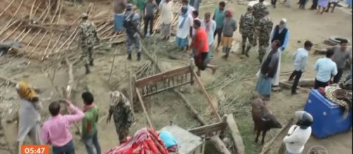 Nepal &eacute; devastado por temporal. (Reprodu&ccedil;&atilde;o/Rede Globo)