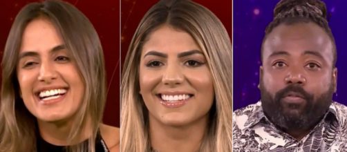 Pared&atilde;o no BBB19: Carol, Hariany e Rodrigo. (Reprodu&ccedil;&atilde;o/Gshow)