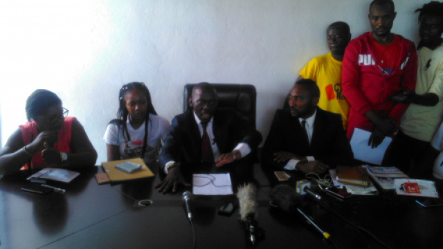 Edjimbi Alain alias Jaguar lors de la conf&eacute;rence de presse du 1er Avril 2019 &copy; Odile Pahai