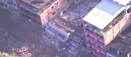 Desabamento ocorreu por volta das sete da manh&atilde;. (Reprodu&ccedil;&atilde;o TV Globo).