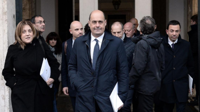La governatrice dell'Umbria Catiuscia Marini insieme al segretario Pd Nicola Zingaretti