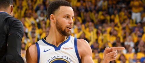 The Warriors got a big Game 1 performance from Stephen Curry on Saturday (Apr. 12). - [NBA on ESPN / YouTube screencap]