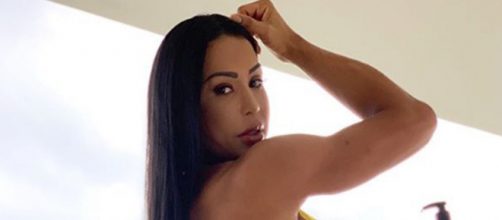 A morena ainda teve a oportunidade de conhecer seu &iacute;dolo da muscula&ccedil;&atilde;o. (Reprodu&ccedil;&atilde;o/Instagram/@graoficial)