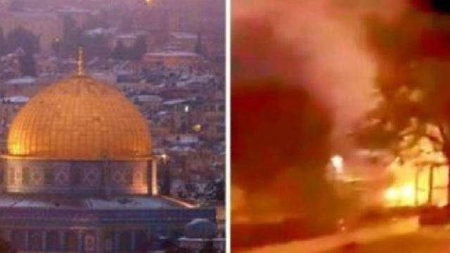 Gerusalemme, incendio alla moschea di al-Aqsa.
