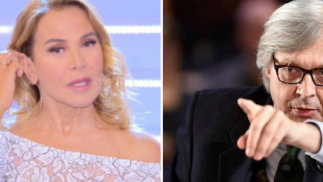 Barbara D'Urso umiliata da Sgarbi in diretta tv.