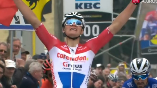 Mathieu Van der Poel, la vittoria alla Freccia del Brabante.