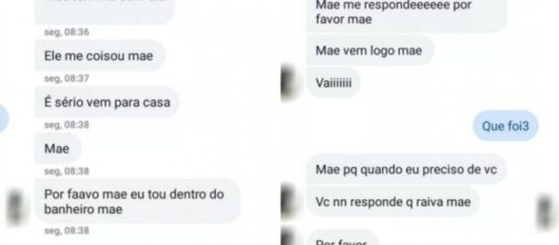 Desespero de menor ap&oacute;s sofrer abusos do padrasto. (Arquivo pessoal)