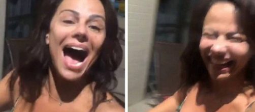 Viviane Araujo se empolga durante churrasco e canta m&uacute;sica de Belo (Reprodu&ccedil;&atilde;o/Stories/@araujovivianne)