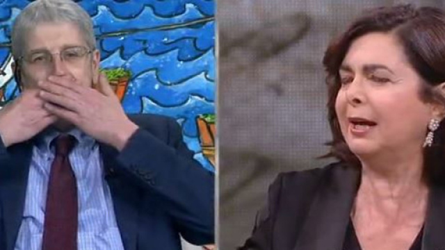 Mario Giordano e Laura Boldrini si beccano in tv