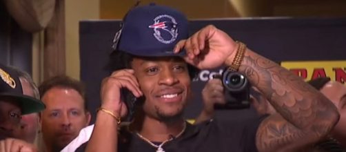 N&rsquo;Keal Harry was surrounded by family and friends in Arizona when Bill Belichick made the call (Image Credit: New England Patriots/YouTube)