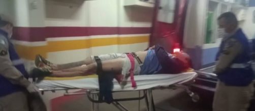 Quatro ambul&acirc;ncias fora usadas para atender os baleados. (Reprodu&ccedil;&atilde;o/RPC)