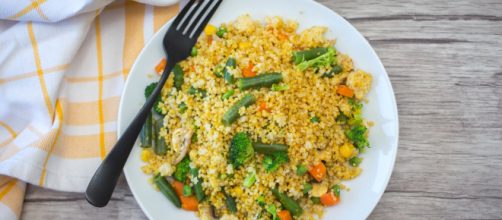 Couscous with vegetables top view. [Source: Marco Verch - Flickr]