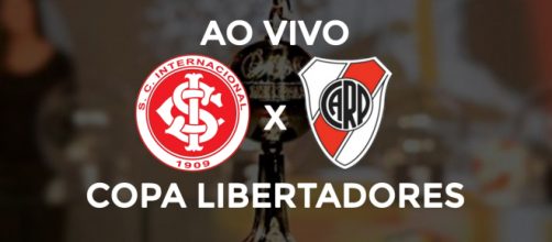 Inter x River Plate ao vivo (montagem Diogo Marcondes)