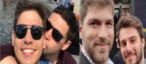 Esses famosos resolveram assumir publicamente sua rela&ccedil;&atilde;o com outros homens. (Foto: Divulga&ccedil;&atilde;o/ Instagram/ @hugobonemer e @pedfig)