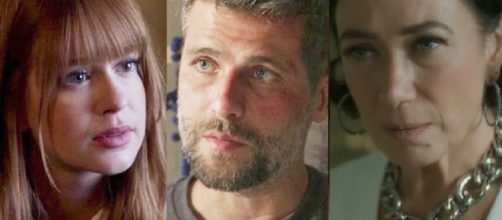 Gabriel, Luz e Valentina em cenas de O S&eacute;timo Guardi&atilde;o. (Reprodu&ccedil;&atilde;o/Rede Globo)