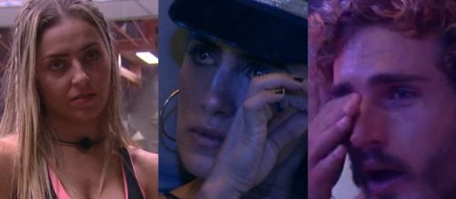 Paula, Carol e Alan no BBB19. (Reprodu&ccedil;&atilde;o/Globoplay)