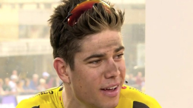 Wout Van Aert al termine del Giro delle Fiandre