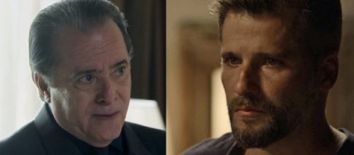 Olavo e Gabriel em 'O S&eacute;timo Guardi&atilde;o'. (Reprodu&ccedil;&atilde;o/TV Globo)