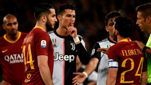 Cristiano Ronaldo e Alessandro Florenzi (foto: foxsports.it)