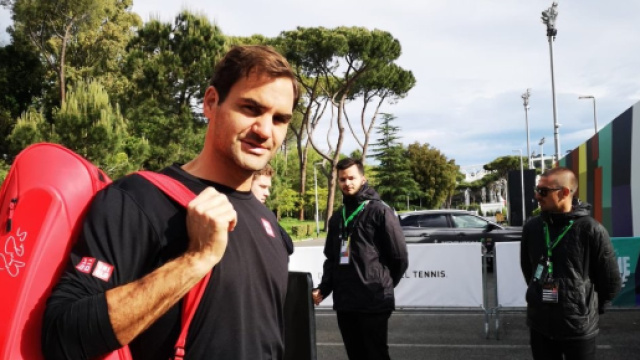 Roger Federer, primo allenamento al Foro Italico