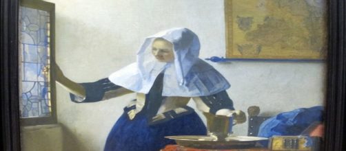 Jan Vermeer's Young Woman with a Water Jug [Image Source: wikipedia commons. Photographer Sailko]