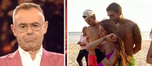 Jordi Gonz&aacute;lez y Violeta en 'El Debate' de 'Supervivientes 2019'. / Telecinco